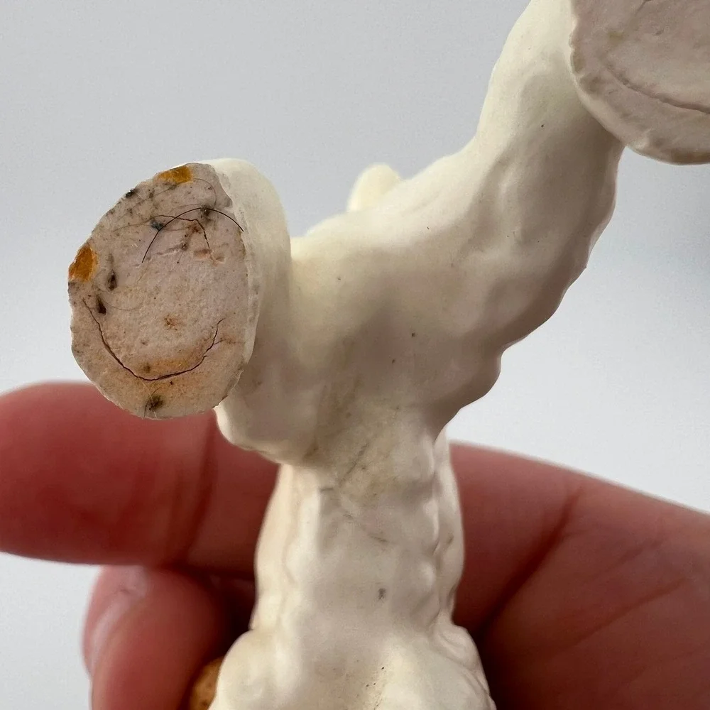 Vintage Cocker Spaniel Dog Figurine Newspaper Ceramic Pottery Japan Style